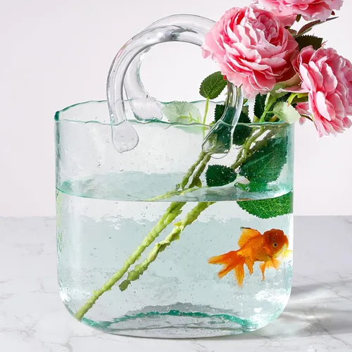 Miniatura 11 de Jarrón de flores, florero de vidrio soplado a mano para flores, florero único, único para centros de mesa, decoración de mesa, decoración de boda