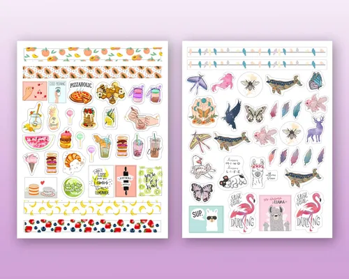 Miniatura 2 de Lamare Calcomanías decorativas para agenda de álbumes de recortes para mujeres, lindas y estéticas calcomanías de calendario para diario, uso