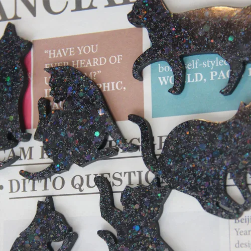 Miniatura 3 de Finyoffiy Molde de resina para gatos, moldes epoxi de silicona con diseño de animales, molde de fundición colgante para bricolaje, joyería, collar