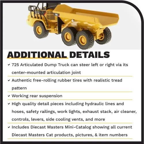 Miniatura 5 de Caterpillar 725 - Vehículo articulado de la serie Classics