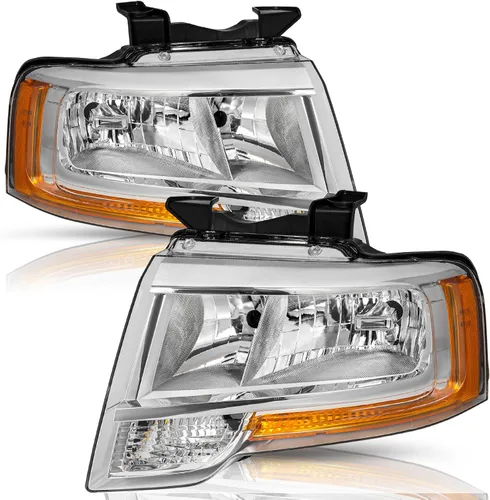 Miniatura 16 de TUSDAR Conjunto de faros delanteros con bombillas para Ford Expedition 15, 16, 17, lado izquierdo del conductor, repuesto de faros delanteros