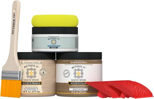 Miniatura 18 de Retique It Kit multiusos con acabado de madera - GO Beyond de madera falsa con imprimación a base de madera líquida pintable y tinte de gel - 60