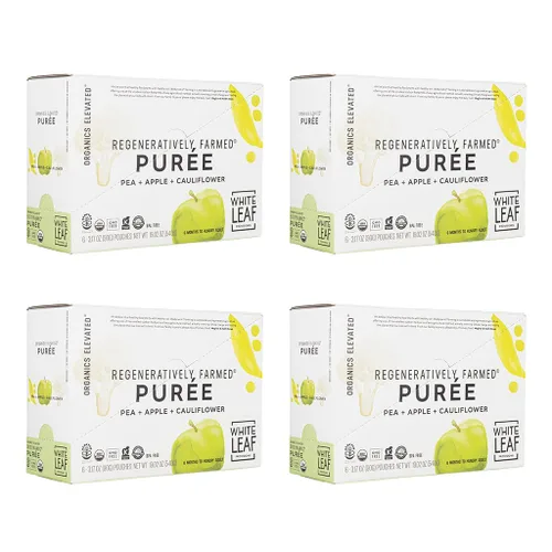 White Leaf Provisions Purés Orgánicos / Bolsas de Comida para Bebés - Frutas, Verduras y Cereales, Snack para Niños, Cultivado de Manera