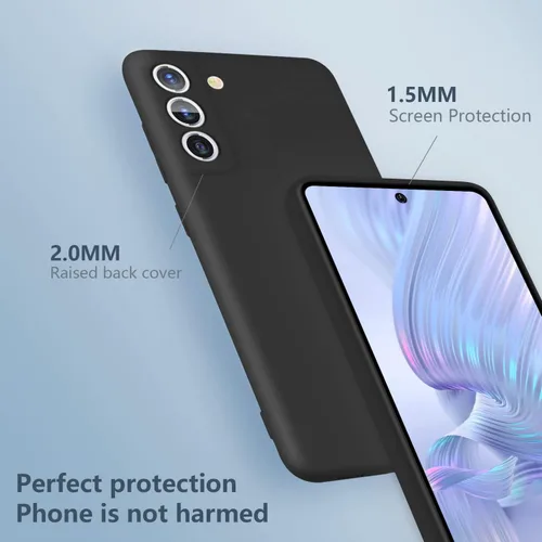 Miniatura 3 de Funda para Galaxy S21 FE, silicona líquida, delgada, suave, TPU Fit, protección de cuerpo completo, a prueba de golpes, para Galaxy S21 FE 6.4
