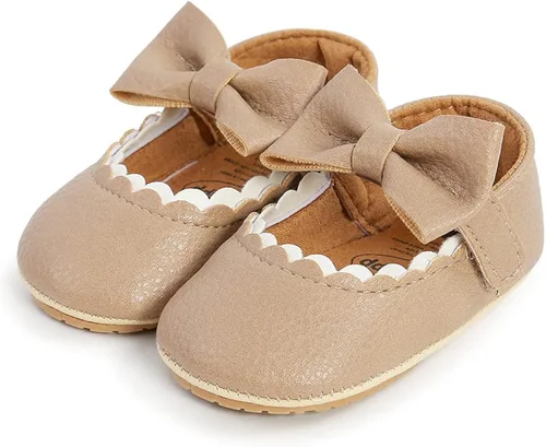 Miniatura 3 de COSANKIM Zapatos planos Mary Jane con suela de goma antideslizante para bebés y niñas pequeñas zapatos de vestir de princesa