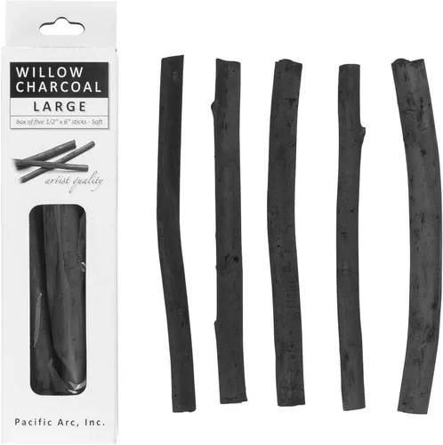 Miniatura 20 de Pacific Arc Artist Vine Charcoal - 4 palitos de carbón suave, negro para dibujar, dibujar y dibujar
