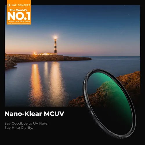 Miniatura 2 de K&F CONCEPT 37mm Filtro de Protección de Lente MCUV 18 Multi-Capa Filtro de Lente de Cámara PVS-14 Filtro UV de Visión Nocturna Ultra Delgado
