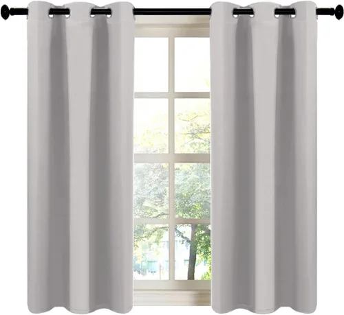 Miniatura 73 de LA PALMA Cortinas opacas con aislamiento térmico y ojales, para sala de estar, dormitorio, paquete de 2 paneles