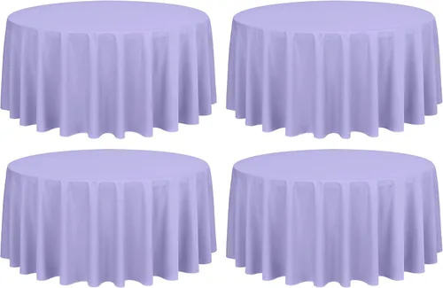 Miniatura 68 de Showgeous Paquete de 4 manteles rectangulares de poliéster de 60 x 102 pulgadas, resistentes a las arrugas, lavables, para bodas, mesas de comedor