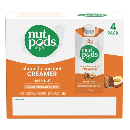 Miniatura 4 de nutpods Crema de avellanas - Crema sin azúcar sin lácteos hecha de almendras y cocos - Crema keto, Whole30, sin gluten, sin OMG, vegana, sin azúcar