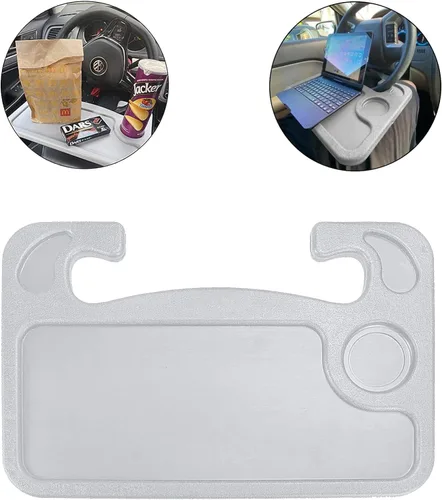 Miniatura 7 de JUSTTOP Escritorio de Volante de Coche para Laptop, Accesorios Multiusos de Coche para Viajes, Bandejas de Soporte de Asiento de Coche para Comer