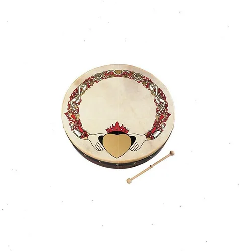 Miniatura 9 de Waltons Bodhrán 18 pulgadas (Brosna Cross) - Instrumento irlandés hecho a mano - Tono nítido y musical - Batidor de madera dura incluido con compra