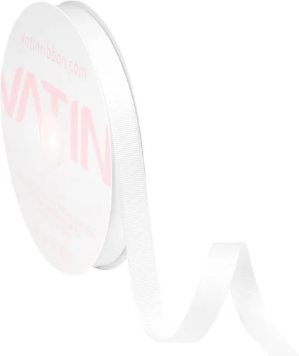 Miniatura 35 de Vatin - Rollo de cinta de grogrén, rollos de 25-50 yardas, perfecto para decoración de bodas, coronas, baby showers, envolturas de paquete de regalo