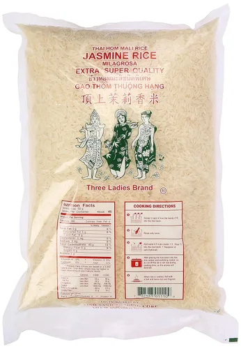 Miniatura 2 de Three Ladies - Arroz Jasmine de Grano Largo, 5 libras (011109)