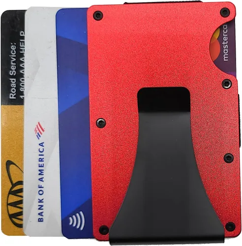 Miniatura 3 de Cartera de fibra de carbono Rojo Minimalista