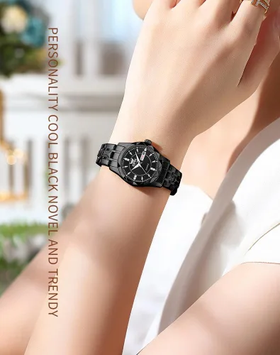 Miniatura 6 de Relojes para mujer, reloj de moda para mujer, reloj de pulsera de cuarzo analógico impermeable de acero inoxidable para mujeres y niñas