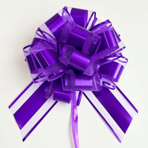 Miniatura 7 de 6 piezas de lazos de tirar, lazo de regalo verde frijol, 6 pulgadas, Navidad, fiesta, regalo de cumpleaños, boda, lazos de cinta para envolver cajas