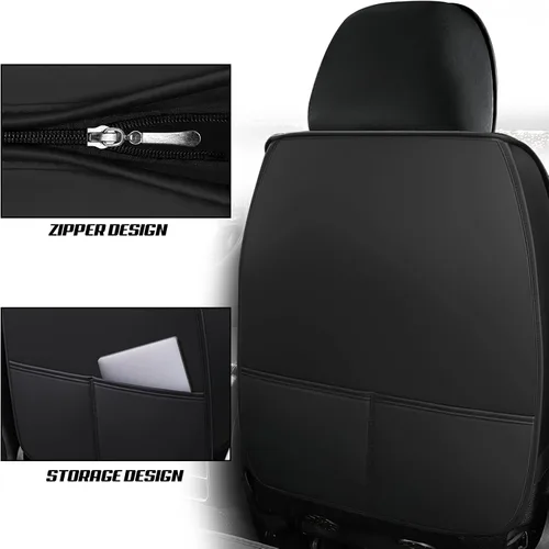 Miniatura 3 de ILMO Fundas para Asientos Compatibles con Ford F250 2011-2026, Protectores de Asiento de Camion de Cuero Nappa Impermeables con Tacto Suave, Fundas