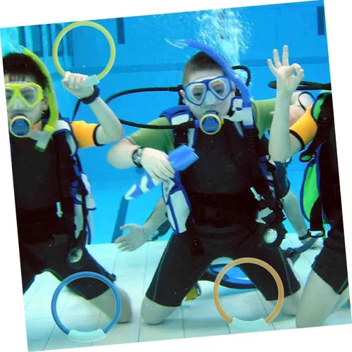 Miniatura 2 de GALPADA Anillos y palos de buceo para el hogar para entrenamiento submarino resistente al desgaste, juegos de piscina, ligeros y seguros