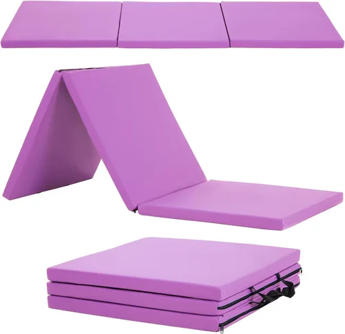 Miniatura 9 de Gymnastics Tumbling Mat Portable Gymnastics Mat Foldable Tumbling Mat 2ft W 6ft L/4ft W 6ft L/4ft W 8ft L/4ft W 10ft Exercise Mat Yoga Mat with