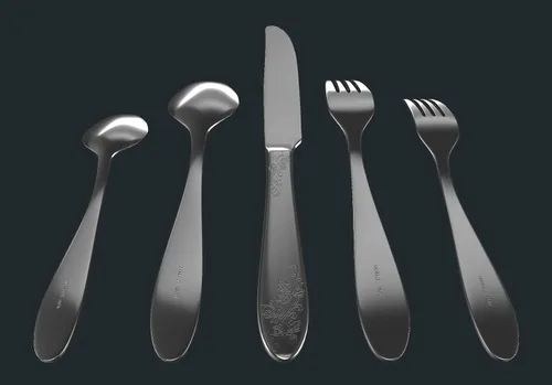 Miniatura 3 de Danialli Juego de Cubiertos Moderno, Cubertería de Acero Inoxidable 18/10, Acabado Espejo, Apto para Lavavajillas, Elegantes Cubiertos para el Hogar