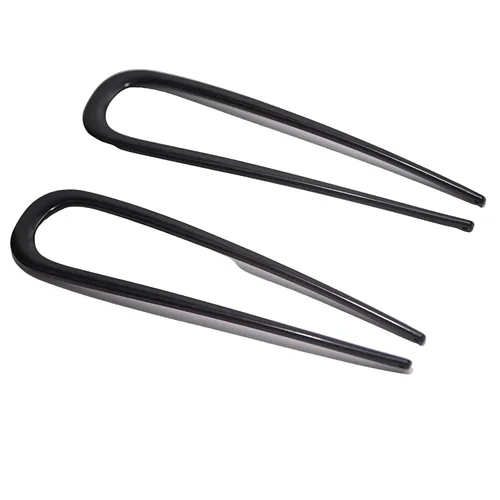 Miniatura 3 de 2 horquillas francesas en forma de U – horquillas de metal negro para mujeres, elegantes accesorios de peinado de moño y recogido para cabello