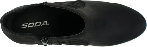 Miniatura 5 de SODA Chance - Botines de punta redonda y tacón apilado para mujer