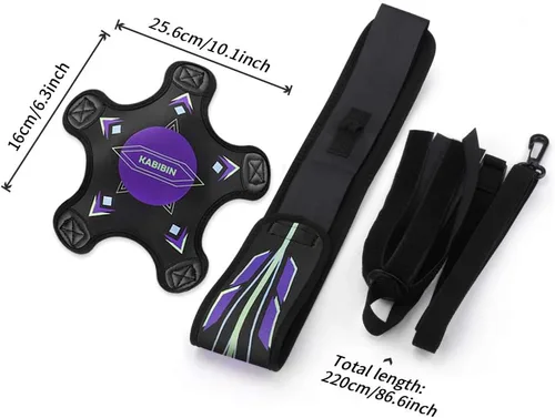Miniatura 2 de Equipo de entrenamiento de pelota de fútbol/voleibol, entrenador de patadas de fútbol solo para niños y adultos, cinturón elástico para la práctica