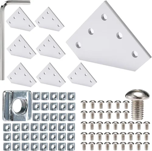 Miniatura 23 de BELLA BAYS 40Series 10Sets de conector interior negro en forma de L, conector de esquina oculta, accesorios de extrusión de aluminio 4040