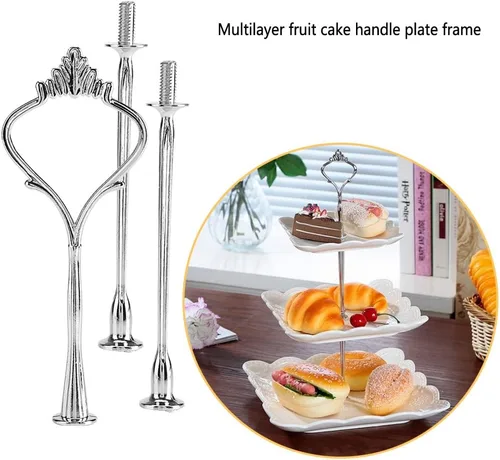 Miniatura 3 de Alvinlite Soporte de pastel escalonado para tartas Soporte de plato de fruta Mango de accesorios de hardware Soporte de hardware para fiesta de boda