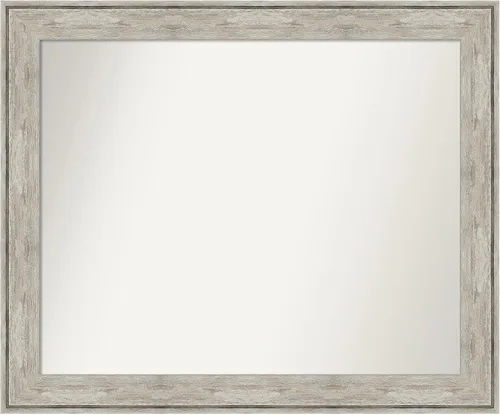 Miniatura 297 de Amanti Art Espejo de baño plateado para sobre fregadero, 28 x 47 pulgadas, espejo rectangular de plata imperial, marco de madera tradicional de gran
