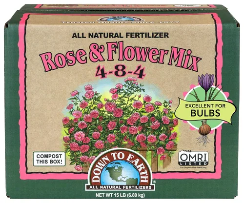 Miniatura 10 de Down To Earth All Natural Fertilizers Mezcla orgánica de rosas y flores - Alimento vegetal para rosas, bulbos, flores y ornamentales 4-8-4, 1 libra