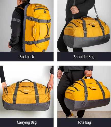 Miniatura 4 de Ubon Bolsa de lona grande para fines de semana con compartimentos para zapatos, mochila deportiva de 4 vías para gimnasio con correas acolchadas