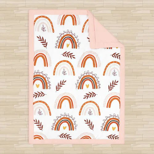 Miniatura 9 de Pea Pod Juego de ropa de cama de muselina para niños pequeños arcoíris de 3 piezas - Ropa de cama suave y transpirable para cuna con sábana