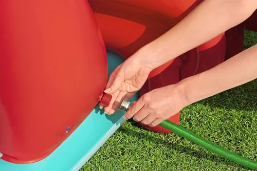 Miniatura 5 de Disney Little Mermaid - Piscina inflable para niños, centro de actividades acuáticas con tobogán, lanzamiento de anillo y juego de lanzamiento