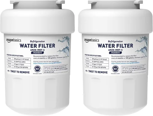 Miniatura 10 de Amazon Basics Cartucho de filtro de agua de repuesto compatible con refrigerador GE MWF, paquete de 1, filtración premium