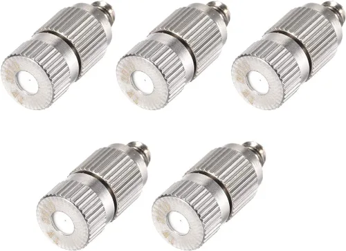 Miniatura 11 de uxcell Boquilla de nebulización de latón, cabezal rociador de nebulización de 0.004 in de diámetro de orificio roscado de 3/16 pulgadas para sistema