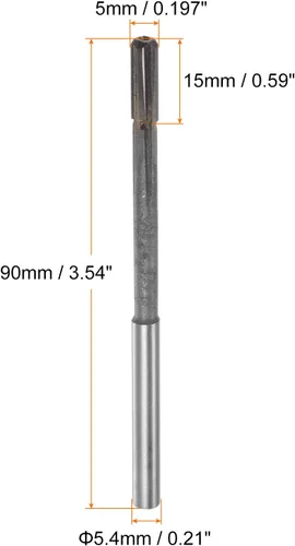 Miniatura 2 de HARFINGTON 2 uds. Escariadores de sujeción de 0.197 in H7 C1/K30 punta de carburo de precisión flautas rectas de precisión máquina de torno