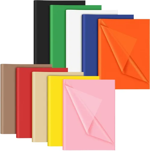 NEBURORA Papel de Seda Arco Iris 60 Hojas de Papel de Regalo a Granel en 10 Colores de Papel de Seda para Envolver Regalos, Empaquetado, Arte,