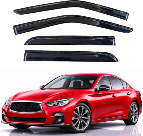 Miniatura 196 de KPY Visor de ventana compatible con Hyundai Tucson 2021-2025, 4 piezas de deflector de ventilación para ventana lateral, estilo Mugen, protector