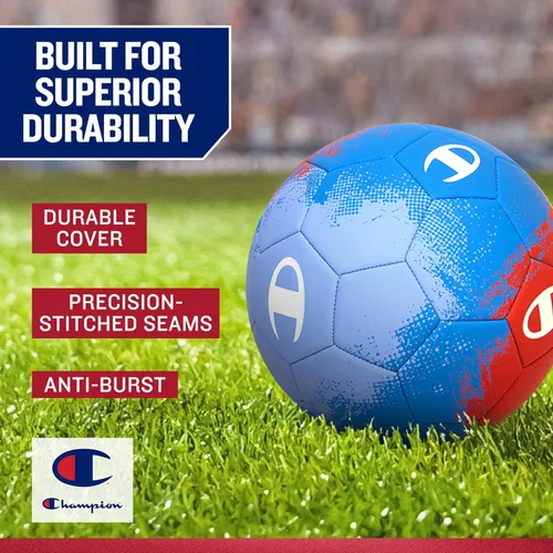 Miniatura 4 de Pelota de fútbol Champion para jóvenes y adultos – Acabado mate, diseño de 32 paneles, control mejorado, cubierta de PVC, tamaños 3, 4 y 5