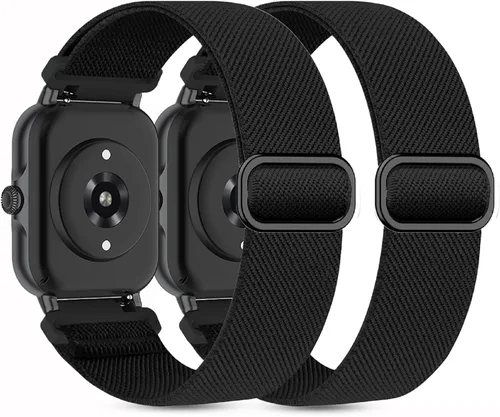 Miniatura 8 de Paquete de 2 correas elásticas de nailon compatibles con Amazfit Active 2/Active 3 Premium/Active, correas deportivas de repuesto suaves de 0.787