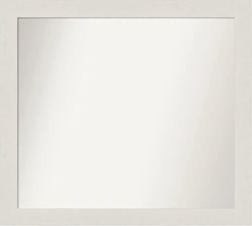 Miniatura 477 de Amanti Art Espejo de baño blanco para sobre el fregadero, 24 x 24 pulgadas, hecho a medida, espejo de tocador cuadrado blanco estrecho, marco