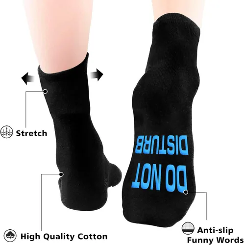 Miniatura 23 de AGRIMONY Calcetines divertidos con texto en inglés «Do Not Disturb Gaming» para hombres, mujeres, adolescentes, niños, Pascua, padres, cumpleaños