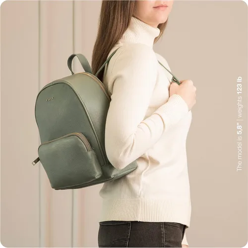 Miniatura 2 de VELEZ Mini mochila de cuero para mujer, bolso pequeño de hombro, 02 marrón