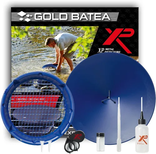 XP METAL DETECTORS Kit de Batea de oro - Batea de plástico único con desfragmentador de materiales, ideal para prospección de oro - con