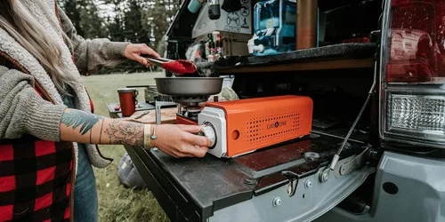 Miniatura 7 de GasOne GS-8300 - Estufa compacta de butano con estuche de transporte, estufa portátil plegable