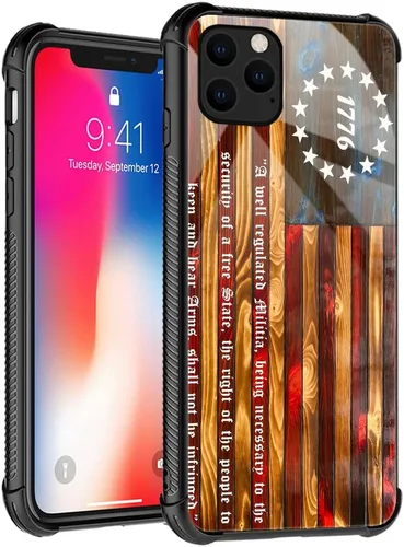 Funda compatible con iPhone 12 Mini, fundas para mujeres y niñas, a prueba de golpes, antiarañazos, Betsy Ross de 13 estrellas, bandera Betsy Ross