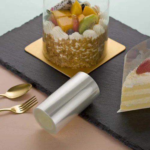 Miniatura 5 de Collares para pasteles 4 x 394 pulgadas (5.9 mil de grosor) Hojas transparentes de acetato en rollos para hornear y decorar bordes