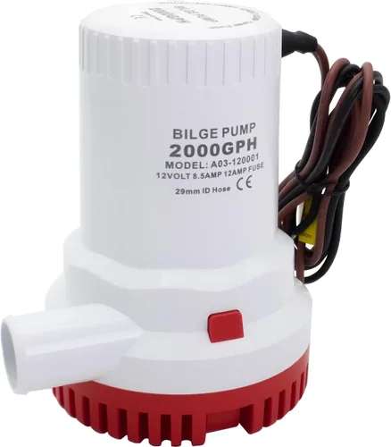 Miniatura 14 de Bomba de agua automática de 1100 GPH, bomba de sentina de 12 V, equipada con interruptor flotante interno, adecuada para submarinos, charcos